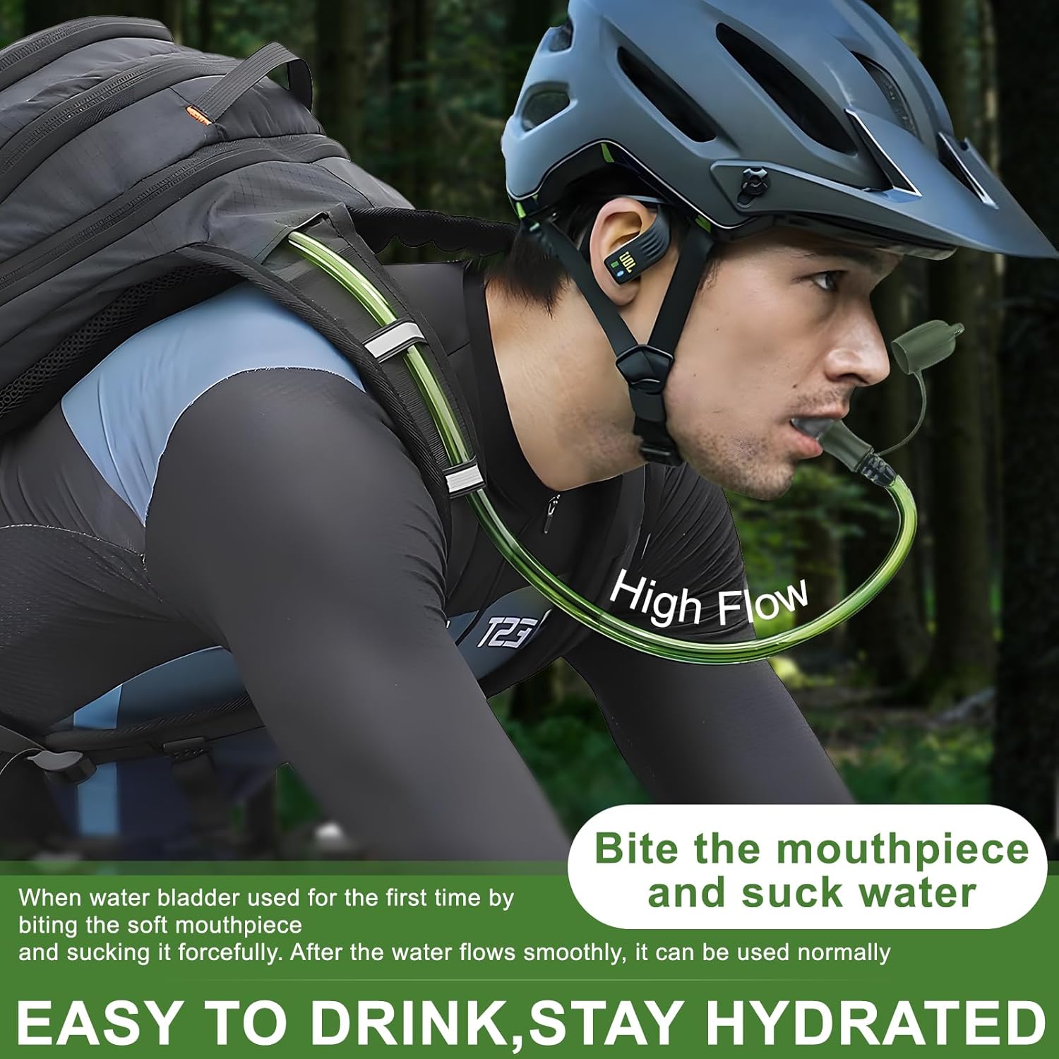 Hydration Bladder, 1.5-2-3L Water Bladder for Hiking Backpack, BPA-Free Leak Proof Water Reservoir Storage Bag, Water Pouch Hydration Pack for Camping Cycling Running